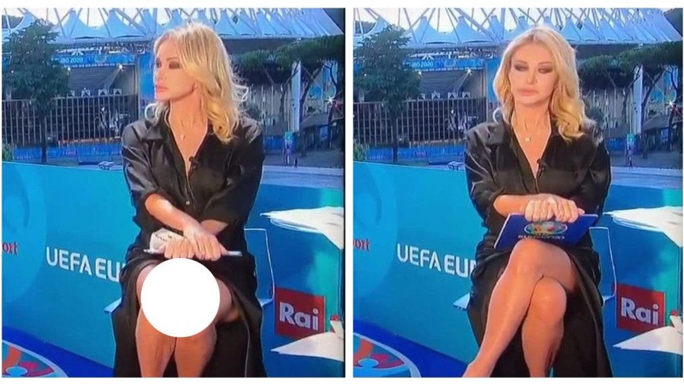 Szerencsére volt bugyi az olasz riporternőn, aki Sharon Stone-nak képzelte magát