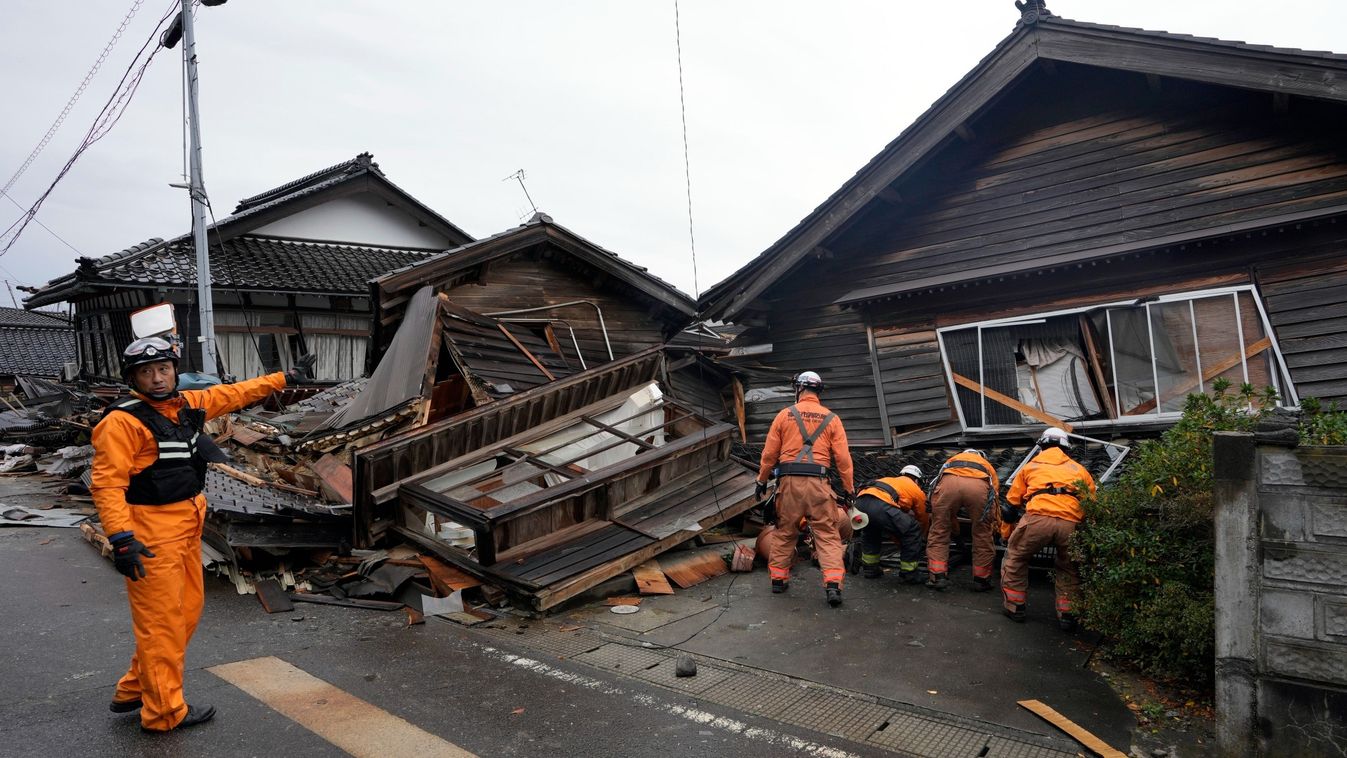 Nyolcvanhoz közelít az újévi japán földrengés halálos áldozatainak száma
