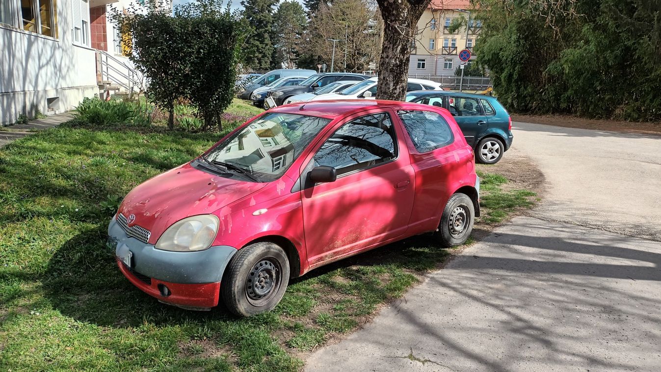 Már megint a fűre parkoltak a zalai városban