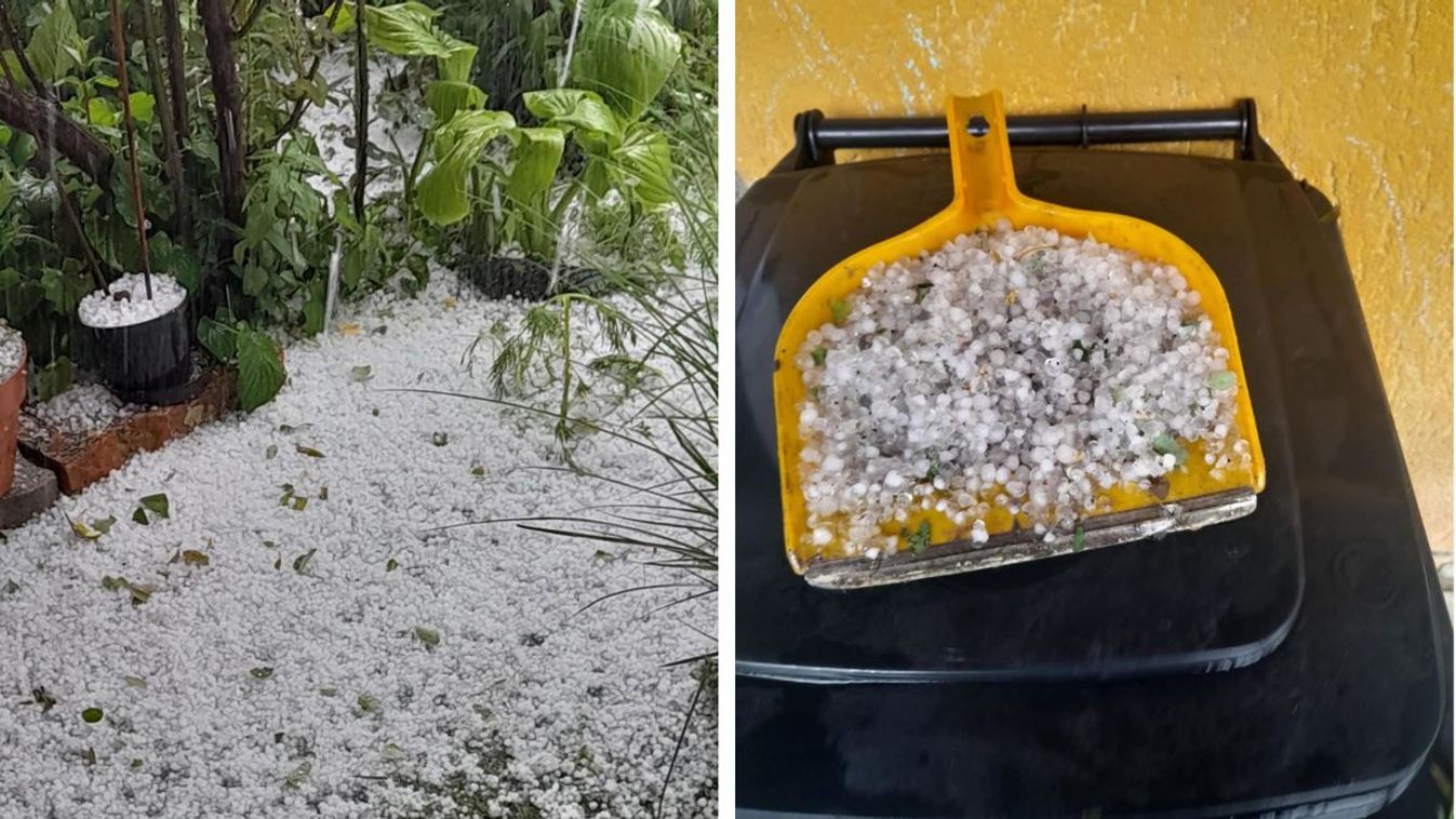 Borsó nagyságú jéggel sújtott le a vihar a Dunántúlon – fotó, videó
