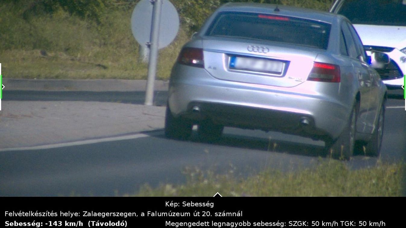 Életveszélyes mutatvány: extrém sebességgel repesztett egy Audi a zalai városban