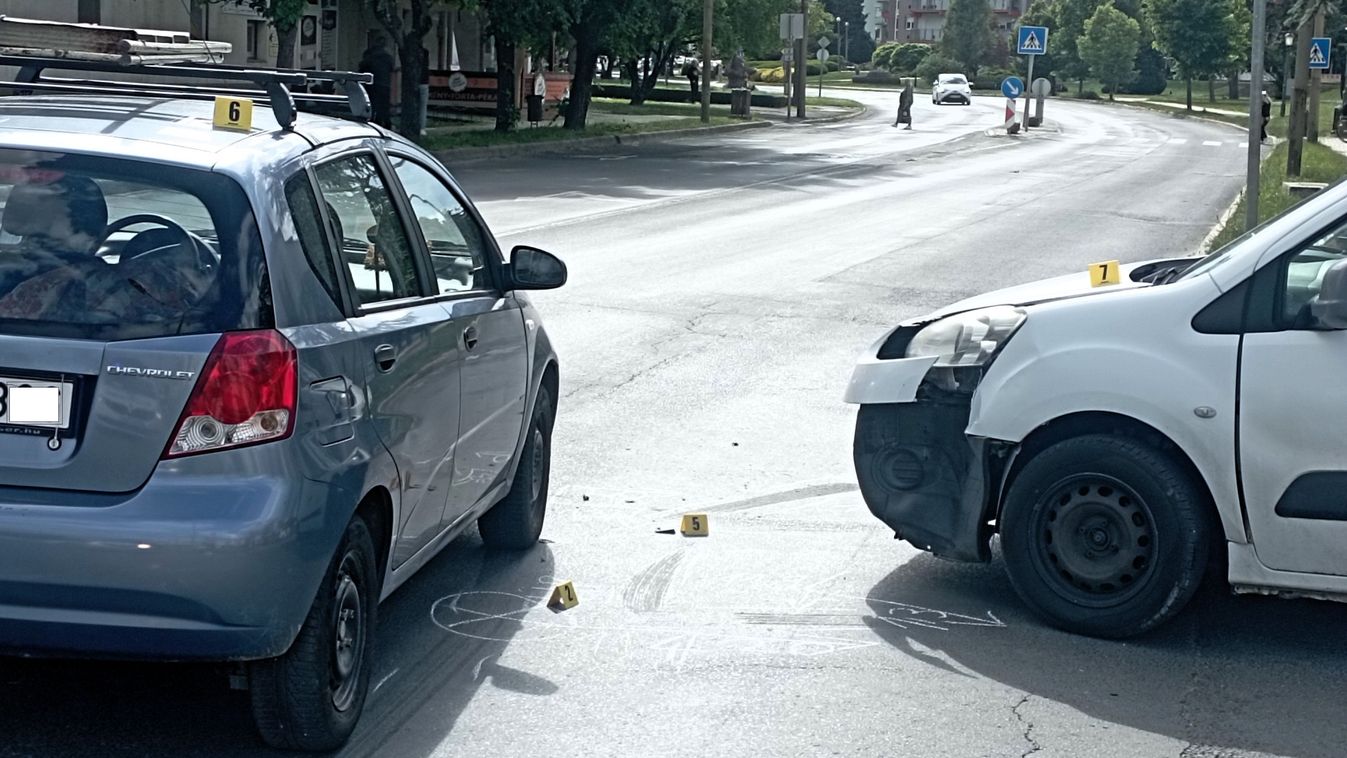 Két autó ütközött a zalai város egyik legforgalmasabb kereszteződésében