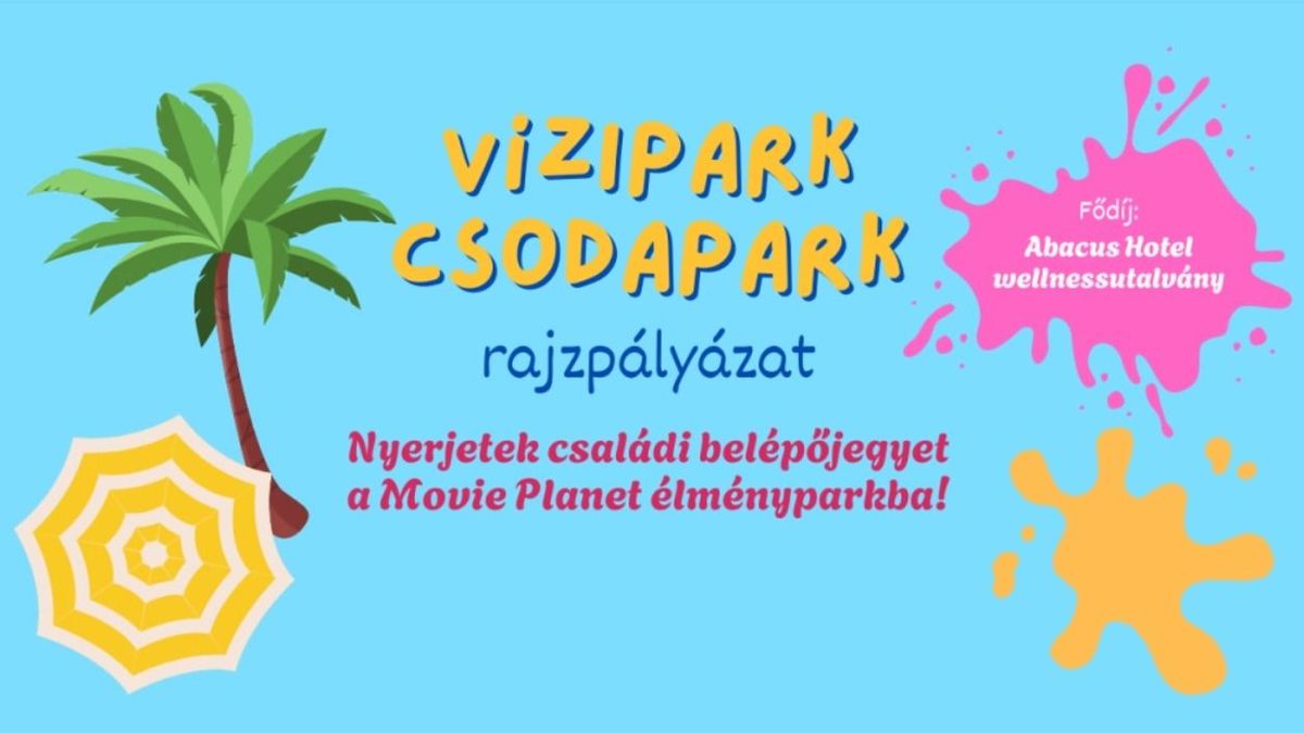 Vízipark csodapark rajzpályázat