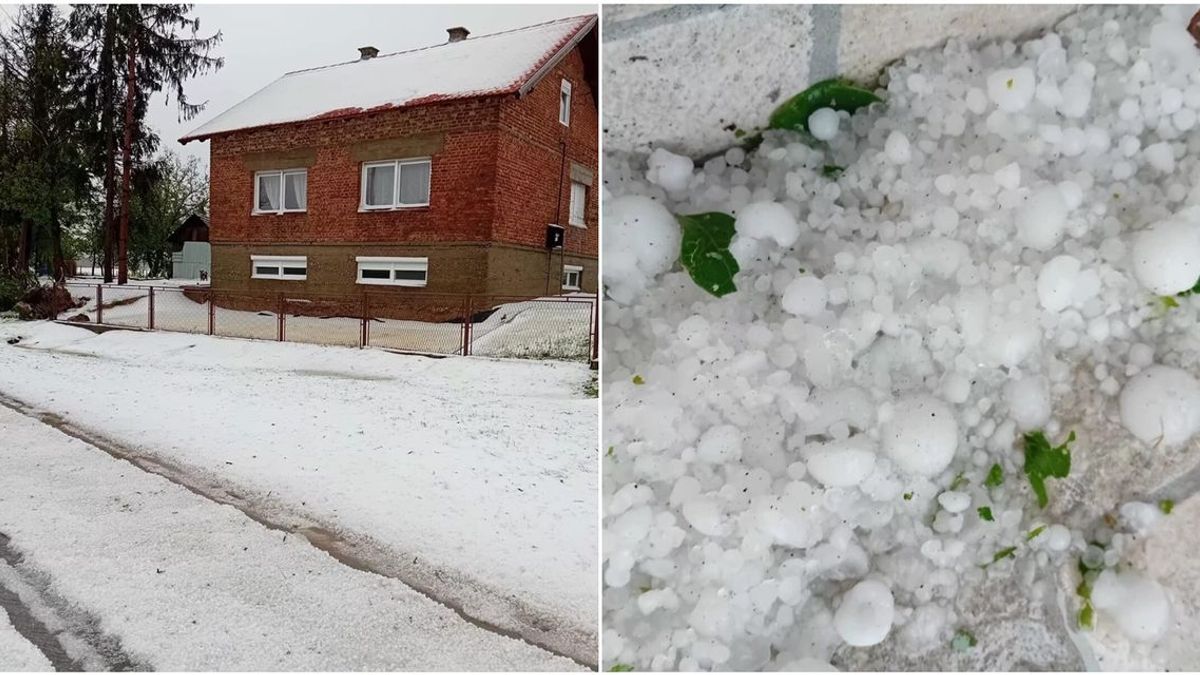 Durva jégeső pusztított a szomszédban, hatalmas jéggolyók színezték fehérre az utcákat