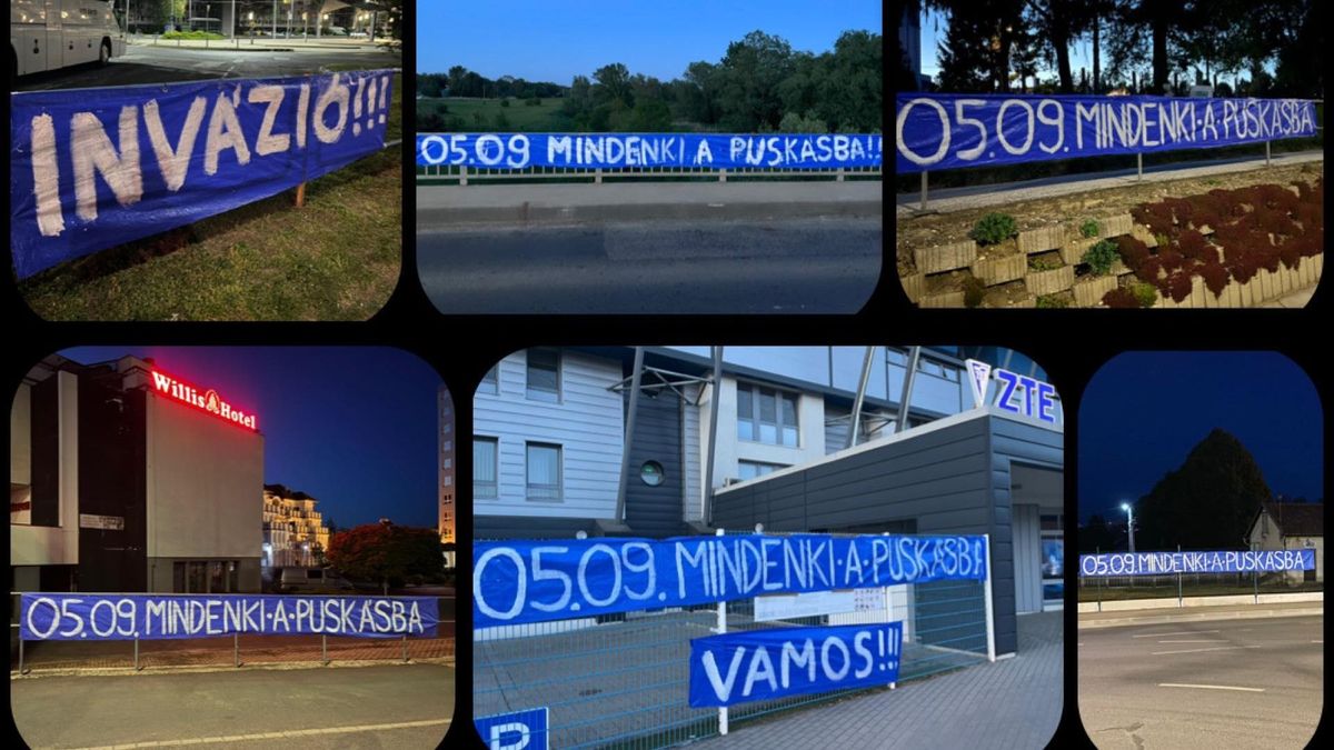 Drapériák lepték el Zalaegerszeget - a ZTE szurkolói elkezdték a mozgósítást!