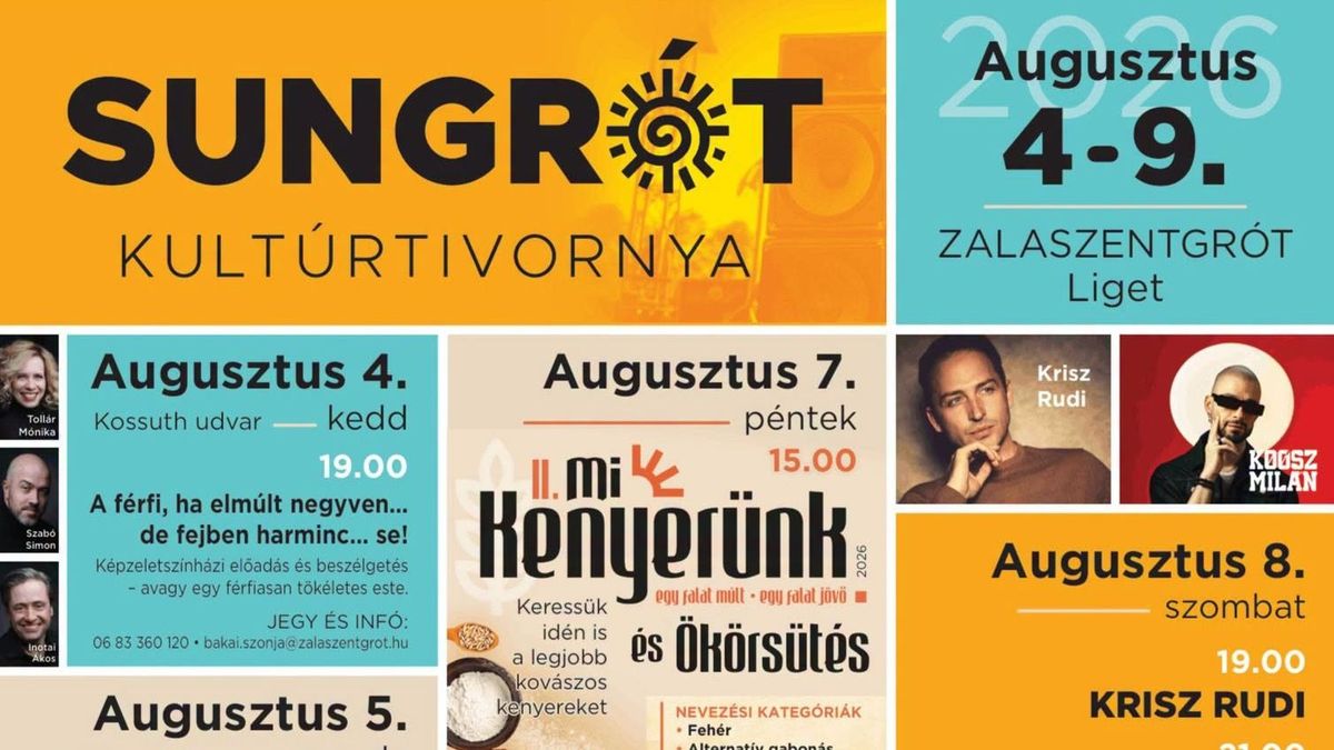 Zene, gasztronómia, kultúra és közösségi élmények – kedden indul a SunGrót Kultúrtivornya