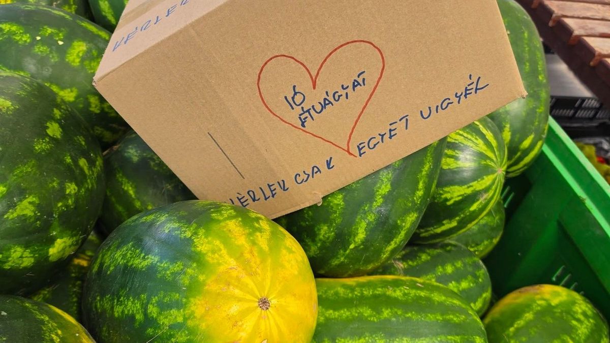 Egy kaloda dinnye várt a rászorulókra – ismét egy nemes gesztus a zalaegerszegi piacon