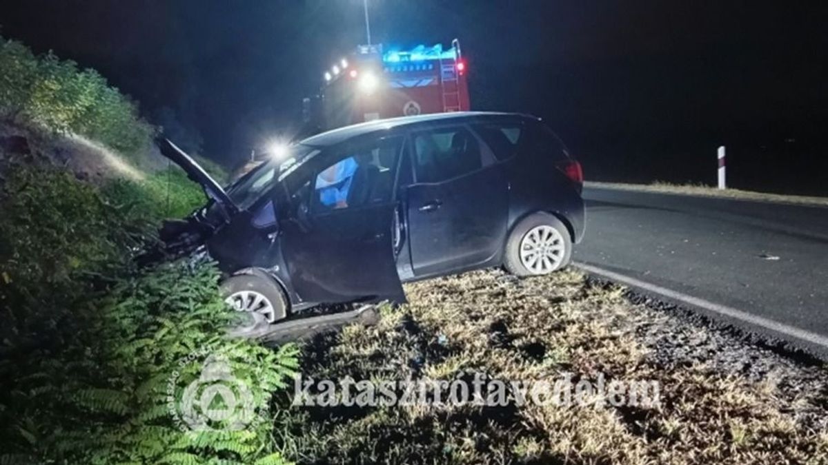 Árokba csapódott egy autó Zalában – fotókon a hajnali baleset